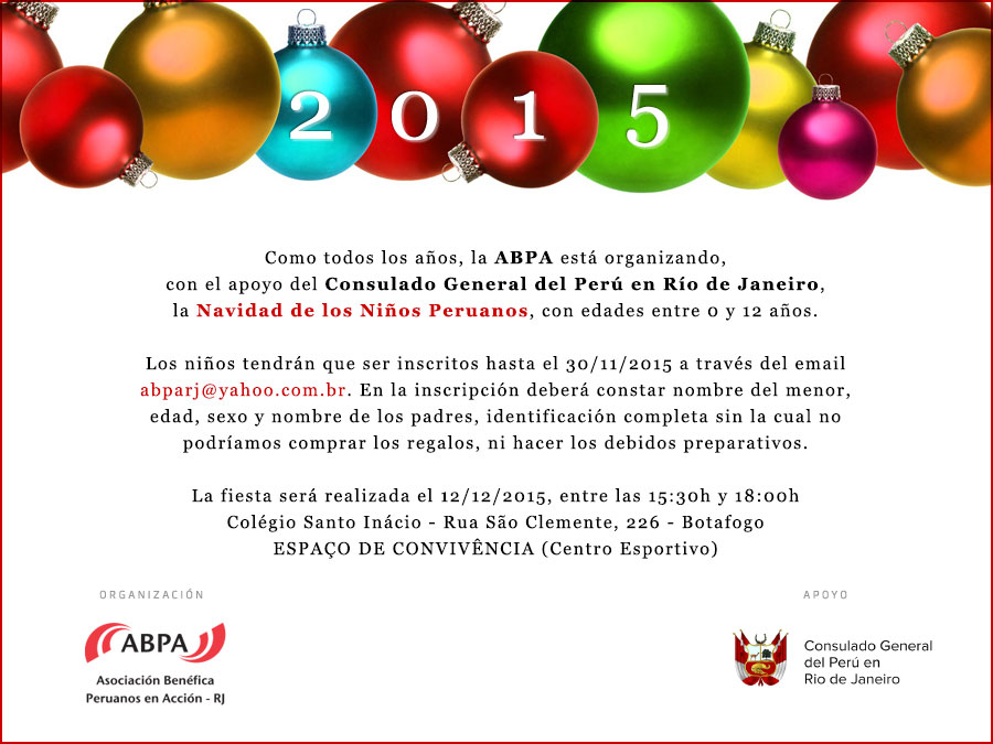 Consulado Peru Rio de janeiro -Chocolatada 2015